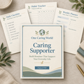 One Caring World Caring Supporter digital workbook cover and planning pages